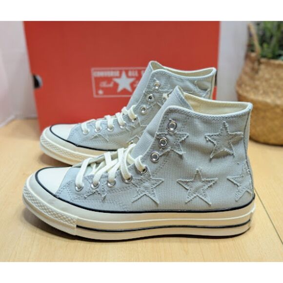 Converse Chuck 70 Archive Stars Rainwashed Grey Unisex High Top Sneakers NIB - Picture 3 of 14